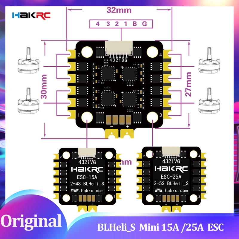 Drone Battery 6S - HAKRC BLHeli_S Mini 15A 25A Dual