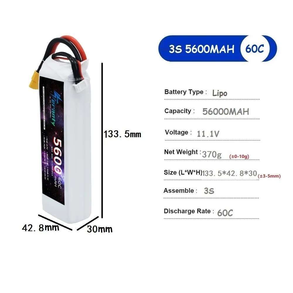 TERANTY 5600MAH 60C 2S 3S 4S 6 – Drone Battery 6S Bewertung und Preis